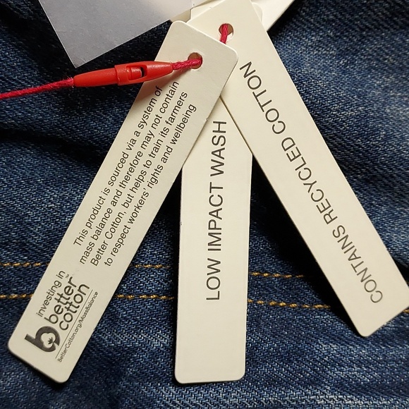 Urban Outfitters BDG NWT Blue Denim Baggy Wide Leg Buckle Barrel Jeans Size 34W - Picture 8 of 8